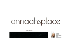 Desktop Screenshot of annaahsplace.blogg.se