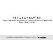 Tablet Screenshot of fritidsgardenbackstage.blogg.se