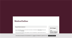 Desktop Screenshot of mattoronline.blogg.se