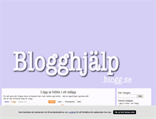 Tablet Screenshot of blogghjalp.blogg.se