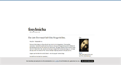 Desktop Screenshot of fenylmicha.blogg.se