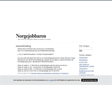 Tablet Screenshot of norgejobbaren.blogg.se