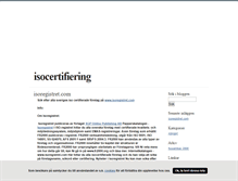 Tablet Screenshot of isocertifiering.blogg.se