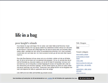 Tablet Screenshot of lifeinabag.blogg.se
