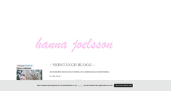 Desktop Screenshot of hannajoelsson.blogg.se