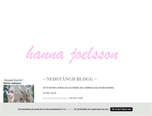 Tablet Screenshot of hannajoelsson.blogg.se