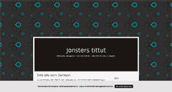 Desktop Screenshot of jonsters.blogg.se