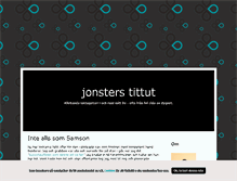 Tablet Screenshot of jonsters.blogg.se