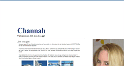 Desktop Screenshot of channah.blogg.se