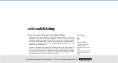 Desktop Screenshot of onlineadultdating.blogg.se