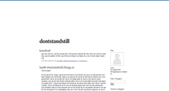 Desktop Screenshot of dontstandstill.blogg.se