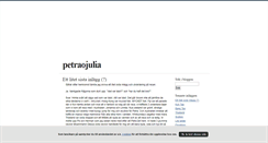 Desktop Screenshot of petraojulia.blogg.se