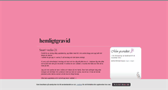 Desktop Screenshot of hemligtgravid.blogg.se