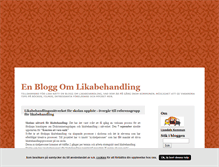 Tablet Screenshot of likabehandling.blogg.se