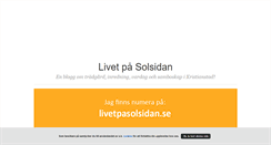 Desktop Screenshot of livetpasolsidan.blogg.se