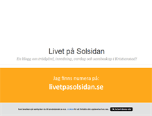Tablet Screenshot of livetpasolsidan.blogg.se