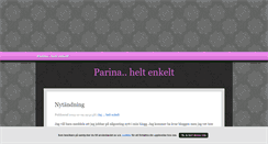 Desktop Screenshot of parina.blogg.se