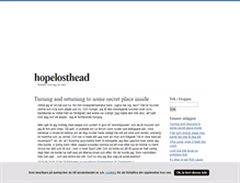 Tablet Screenshot of hopelosthead.blogg.se