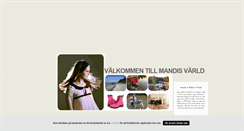 Desktop Screenshot of mandisvarld.blogg.se