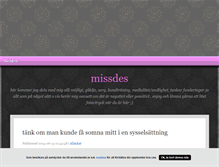 Tablet Screenshot of missdes.blogg.se