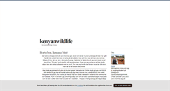 Desktop Screenshot of kenyanwildlife.blogg.se