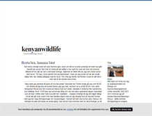 Tablet Screenshot of kenyanwildlife.blogg.se