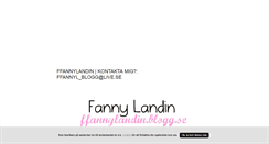 Desktop Screenshot of ffannylandin.blogg.se