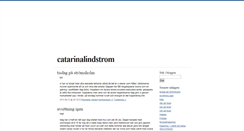 Desktop Screenshot of catarinalindstrom.blogg.se