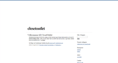 Desktop Screenshot of closetoutlet.blogg.se