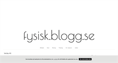 Desktop Screenshot of fysisk.blogg.se