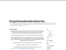 Tablet Screenshot of bergarbetandeunderskoterska.blogg.se