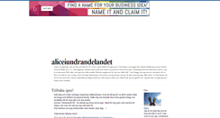 Desktop Screenshot of aliceiundrandelandet.blogg.se