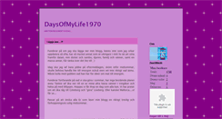 Desktop Screenshot of daysofmylife1970.blogg.se