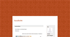 Desktop Screenshot of annbritt.blogg.se