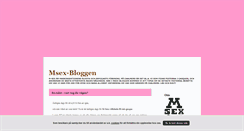 Desktop Screenshot of msex.blogg.se