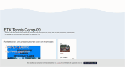 Desktop Screenshot of etktenniscamp.blogg.se