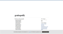Desktop Screenshot of gratisspotify.blogg.se