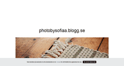 Desktop Screenshot of photobysofiaa.blogg.se