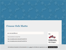 Tablet Screenshot of frassematte.blogg.se