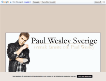 Tablet Screenshot of paulwesleysweden.blogg.se