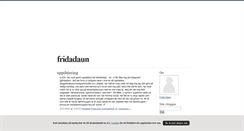 Desktop Screenshot of fridadaun.blogg.se