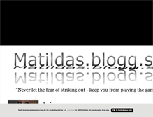 Tablet Screenshot of matildas.blogg.se