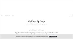 Desktop Screenshot of myworldofdesign.blogg.se