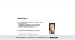 Desktop Screenshot of hansingvar.blogg.se