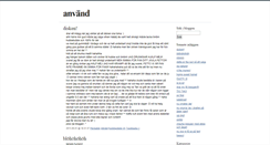 Desktop Screenshot of anvand.blogg.se