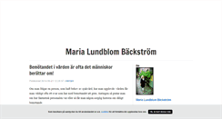 Desktop Screenshot of marialundblombackstrom.blogg.se