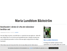 Tablet Screenshot of marialundblombackstrom.blogg.se