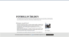 Desktop Screenshot of fotbollsvarlden.blogg.se