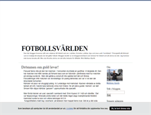 Tablet Screenshot of fotbollsvarlden.blogg.se