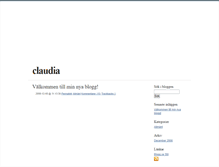 Tablet Screenshot of claudia.blogg.se